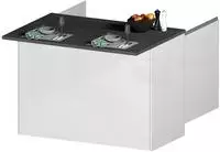 KOCHSTATION K&uuml;cheninsel "KS-Sole" Breite 125 cm, mit 2 T&uuml;ren
