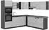 VICCO R-Line Eckküche Beton/Anthrazit 237x247cm (54124)