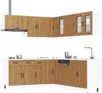 vidaXL 11-tlg. K&uuml;chenschrank-Set Kalmar Artisan-Eiche Holzwerkstoff