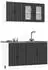 vidaXL Lucca Küchenschrank-Set 4-tlg. schwarz Holzwerkstoff (3314862)