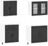 vidaXL Lucca Küchenschrank-Set 4-tlg. schwarz Holzwerkstoff (3314862)