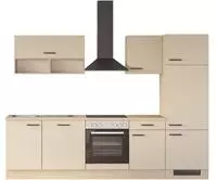 Flex-Well K&uuml;che "Creso, Breite 280 cm" wahlweise mit E-Ger&auml;te und Sp&uuml;le in