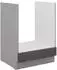 Küchenpreis-Bombe Bianca Grey Herd-Unterschrank 60cm, hochglanz grau