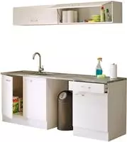 Flex-Well K&uuml;chenzeile "LUCCA, 6-teilig, Hauswirtschaftsraum, Hobbyraum, K&uuml;che,