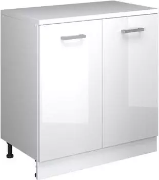 VICCO Rion Erweiterungsschrank 2 T&uuml;ren, wei&szlig; Hochglanz/wei&szlig;, 80x46cm (60882)