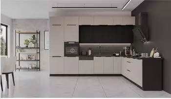 K&uuml;chenpreis-Bombe ARONA SIENA Winkelk&uuml;che 350x290cm, Kaschmir