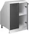 VICCO Rion Dachschrägenschrank 2 Türen, anthrazit/weiß, 60x83,8x60cm (60503)