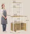 Vasagle Küchenregal Barnet Kollektion 40 x 60 x 170 cm goldeiche/wolkenweiß