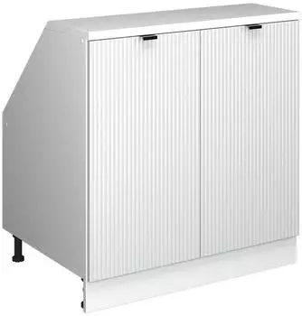 VICCO Rion Dachschrägenschrank weiß Riffel, 2 Türen, 80x81,6cm (60239)