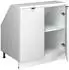 VICCO Rion Dachschrägenschrank weiß Riffel, 2 Türen, 80x81,6cm (60239)