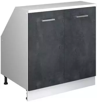 VICCO Rion Dachschrägenschrank 80x81,6cm 2 Türen, schwarz Beton/weiß (60320)