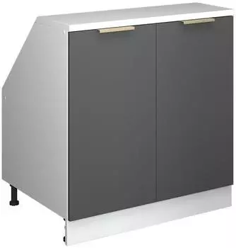 VICCO Rion Dachschrägenschrank 2 Türen anthrazit-gold/weiß 80x81,6cm (60045)