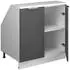 VICCO Rion Dachschrägenschrank 2 Türen anthrazit-gold/weiß 80x81,6cm (60045)