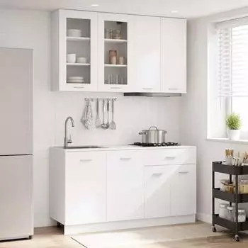 vidaXL LYON H&auml;ngeschrank-Set, 4-tlg., wei&szlig;, Holzwerkstoff (3438355)