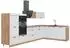 VICCO Fame-Line Eckküche weiß Landhaus/Goldkraft Eiche, 347x207cm (63618)