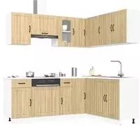 vidaXL 11-tlg. K&uuml;chenschrank-Set Lucca Sonoma-Eiche Holzwerkstoff