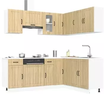 vidaXL Lucca K&uuml;chenschrank-Set 11-tlg. Sonoma-Eiche (3314954)