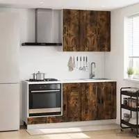 vidaXL K&uuml;cheneinheit PORTO 5 stk. Ger&auml;ucherte Eiche Holzwerkstoff
