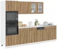 vidaXL 7-tlg. K&uuml;chenschrank-Set Lyon Artisan-Eiche Holzwerkstoff