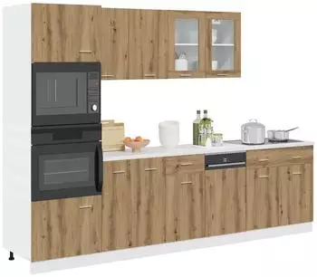 vidaXL Lyon K&uuml;chenschrank-Set, 7-tlg., Artisan-Eiche (3328572)