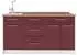 VICCO Fame-Line Küchenblock bordeaux hochglanz/weiß, 150cm (Fame-Line)