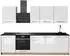 VICCO Fame-Line Küchenzeile 280cm weiß Hochglanz/Goldkraft Eiche, AP Anthrazit (64208)