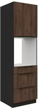 Küchenpreis-Bombe MONZA Küchen-Hochschrank Okapi Nussbaum, 60cm