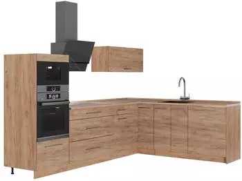 VICCO Fame-Line Eckk&uuml;che Goldkraft Eiche, 287 x 207 cm, ohne Arbeitsplatte (63504)