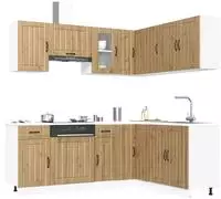 vidaXL 11-tlg. K&uuml;chenschrank-Set Lucca Artisan-Eiche Holzwerkstoff
