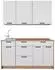 VICCO Fame-Line Küchenzeile weiß Landhaus/Goldkraft Eiche, 150cm (64800)