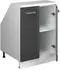 VICCO Rion Dachschrägenschrank 2 Türen, anthrazit Hochglanz/weiß, 60x81,6cm (60274)