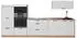 VICCO Fame-Line Küchenzeile weiß Landhaus/Goldkraft Eiche 340cm ohne Arbeitsplatte (64464)