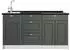 VICCO Fame-Line Küchenblock grün-gold Landhaus/weiß 150cm (Fame-Line)