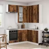 vidaXL K&uuml;cheneinheit LUCCA 8 stk. Altholz Holzwerkstoff