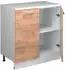 VICCO Rion Erweiterungsschrank 2 Türen, Goldkraft Eiche/weiß, 80x46cm (60876)
