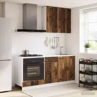 vidaXL K&uuml;cheneinheit KALMAR 5 stk. Altholz Holzwerkstoff
