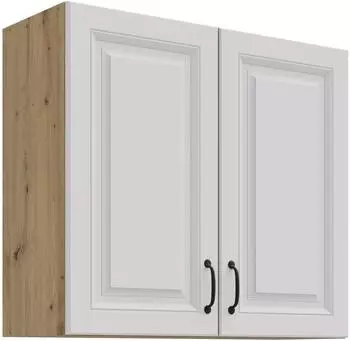 Küchenpreis-Bombe Stilo Hängeschrank 80cm, weiß/Eiche Artisan