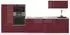 VICCO Fame-Line Küchenzeile bordeaux Hochglanz/weiß, Marmor-Arbeitsplatte, 340cm (64541)