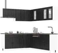 vidaXL 11-tlg. K&uuml;chenschrank-Set Lucca Schwarz Holzwerkstoff