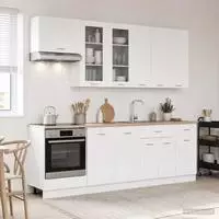 vidaXL K&uuml;cheneinheit LYON 8 stk. Wei&szlig; Holzwerkstoff