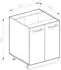 VICCO R-Line Unterschrank weiß hochglanz, 60cm, mit Türen (41745)