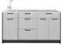 VICCO Fame-Line Küchenzeile weiß Landhaus, 150cm, Arbeitsplatte Marmor (65401)