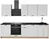 VICCO Fame-Line Küchenzeile 280cm weiß Landhaus/Goldkraft Eiche, AP Anthrazit (64212)