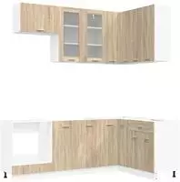 vidaXL K&uuml;cheneinheit LYON 8 stk. Sonoma-Eiche Holzwerkstoff
