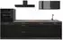 VICCO R-Line Küchenzeile 280cm, schwarz Hochglanz/Anthrazit, Arbeitsplatte Goldkraft Eiche (66474)