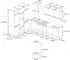 VICCO R-Line Küchenzeile 180cm, Beton/Anthrazit, Arbeitsplatte Goldkraft Eiche (66990)