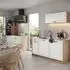 VICCO R-Line Küchenzeile weiß Landhaus/Goldkraft Eiche 160cm ohne Arbeitsplatte (67713)