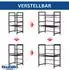DanDiBo Küchenregal 3 Stufig Verstellbar 40 - 64 cm Metall
