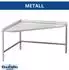 DanDiBo Küchenregal Ecke 2-stufig Metall 72x72x46 cm Weiß