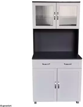HTI-Line Blanca Hochschrank Grau Weiß